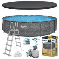 Lauko baseinas Bestway 610 x 132 cm su kopėtėlėmis ir siurbliu 561KE