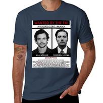 Hannibal lecter and will graham wanted poster T-Shirt t shirt personalised Unisex t shirt heavy cotton T-Shirt 4XL black