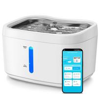 Tuya Smart APP Pet Water Dispenser Cat Automatic Water Feeder Circulating Filter Ultra-Quiet Water Pump Ddog Drinking Supplies (as the picture,2.5L) gray