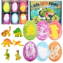 Dinosaur Egg Explosion Bath Salt Ball Toy blue
