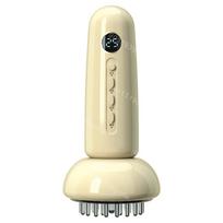 Electric Meridian Brush Microcurrent Pulse Massager Gua Sha Red Light Hot Compress Fat Burner Shock Scrape Therapy Instrument smėlis