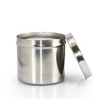 Stainless Steel Multipurpose Storage Jar for Cotton, Ointments, Disinfectants, Oils, and Dressings gray