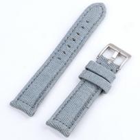 Vintage Handmade Denim Leather Watch Strap 20mm Blue Black Gray Watch Band for Men Women Wristband Bracelet Accessories 22mm mėlyna