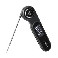INKBIRD IHT-21K Instant Read Meat Thermometer, 0.5s, IP65 Waterproof, K Sensor, Magnetic, VA LCD, for Grilling, Baking, Brewing IHT-21K black