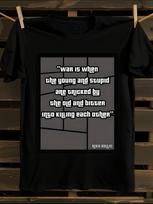 GTA 4 Niko Bellic War Quote Tshirt L gray