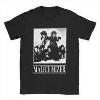 Malice Mizer Band Singer T Shirts unisex 100% Vintage T-Shirts Round Neck Rock Musician Tees Short Sleeve merchandise 4XL 5XL 6XL S įvairiaspalvis