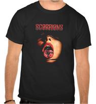 26 Scorpions Rock Music Logo Black T-Shirt -1026- Unisex T-Shirt S įvairiaspalvis