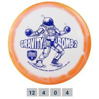 Diskgolfo diskas Distance Driver S-Line Horizon PD2 Gravity Bomb 2 balta/oranžinė