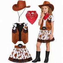 Children's Western Cowboy Costume Halloween Cowboy Outfit Set for Party Performances and Cosplay XL rožinė