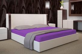 Jersey paklodė su guma PRZJ-027, 200x220 cm, violetinė