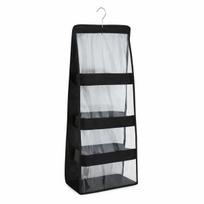 Pakabinama spinta organizavimo dėžutė juoda, 6 kišenės, 90x35x30 cm
