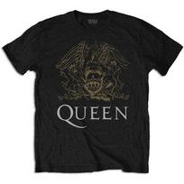 Queen Gold Crest Logo Freddie Mercury ufficiale Uomo maglietta unisex 3XL black