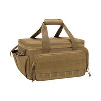 Polyester Tool Bag For Electricians Carpenters Camping Gear Storage Organizer With Multiple Pockets And Zippered Access chaki