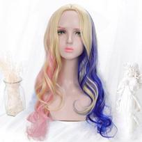 Sintetiniai raudonai juodi blondinai balti Lolita perukai moterims ilgas tiesus perukas su kirpčiukais Genshin Impact Cosplay perukas 60CM beige