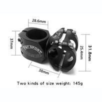 Dviračio vairo kotas MTB, plento dviračiui, fixie, dviračių priedai 25.4*80mm#1 black