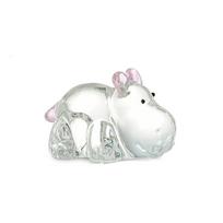 2.8inch Hippopotamus Figurines Crystal Home Decoration Decoration Hippo Home Decoration  Home rožinė