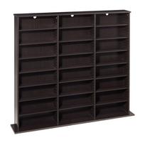 Medijos saugojimo spintelė, 8 pakopų DVD lentyna organizatorius, 142 x 22 x 130 cm Daugialypės terpės saugojimo organizatorius CD, DVD, knygoms ir žaidimams, CD lentyna svetainei