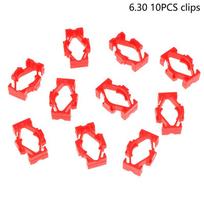 Quick Assembly Urea Tube Connectors for Diesel Fuel Lines, Pack of 10 Clips red