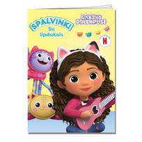 Gabbys Dollhouse. Spalvink. Su lipdukais