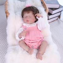 KEIUMI 20 Inch Sleeping Reborn Baby Doll Soft Touch Silicone Vinyl can see veins Girls Newborn Baby Dolls Christmas Gift 20 inch about 50 cm gray