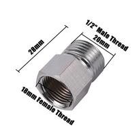 Sidabrinis M18 į 1/2  3/4  vidinio sriegio adapteris 18mm sriegio jungtis čiaupo keitimui, remontui, čiaupo, siurblio, valytuvo priedams gray