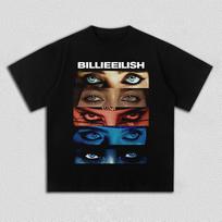 Billie Eilish Y2k graphics 100%cotton unisex shirt O-neck Short Sleeve men's Women's hip-hop T M