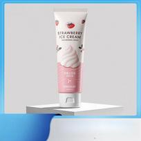 Strawberry Ice Cream Hair Removal Cream 60g for Bikini Area Delicate Gentle one size white