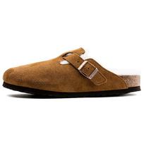 Birkenstock Boston avikailio uždaru pirštu šlepetės unisex 1001140 44 ruda