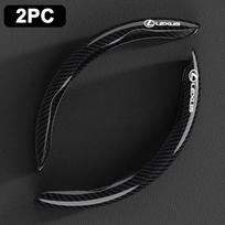 Carbon Fiber Car Steering Wheel Cover with Non-Slip Lining for Lexus RX350 NX300 Es300h Rx450h GS300 GX470 IS250 ES350 LX570 BT9 black