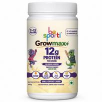 Growmax+ 12g Kids Protein Powder 7-12 years, Vanilla Cupcake Flavour, 400g
