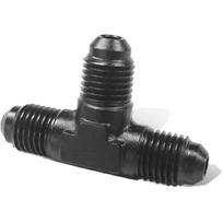 6AN Male Flare Tee Fitting Adapter, Black Anodized T Fuel Hose Union Fitting Adapter, Aluminum Thread Flare Tee Quick Connect Fuel Line Adaptor 4AN