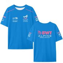 Alpine F1 komanda 2026 m. gerbėjo marškinėliai vyriški trumparankoviai greitai džiūstantys kvėpuojantys medvilnės mišinio laisvalaikio marškinėliai S 80-90cm blue