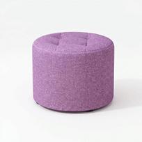 Apvalus žemas suoliukas Minkštas pėdų suoliukas Minimalistinis pėdų atrama Miegamasis violetinė