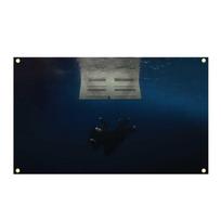 3x5fts B-Billie HIT ME HARD AND SOFT Tapestry Falling Into The Deep Sea Banner With Four Brass Grommets For Indoor Decoration 60 x 90cm blue