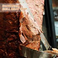 Meat Catcher Pan Large Capacity Barbecue Shovel Rotisserie Stainless Steel Meat Catcher Shovel for Shawarma Grill Machine CN brown