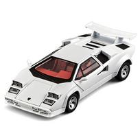 1/32 Lamborghini Countach LP500S Superautomobilis Lydinio Liejimo Žaislinis Automobilio Modelis Garsas ir Šviesa Atgal Traukiamas Vaikų Žaislas Kolekcionuojamas Gimtadienio Dovana balta