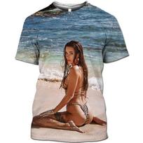 Summer Hip Hop Funny Men's T-shirt Spice Girl Pattern 3d Printed Short Sleeve Loose O-neck Premium Fashion Personality Trend To XXS gray