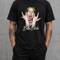 Billie Eilish T Shirt Rock Pose Pop Graphic Tee Adults Kids Black 2XL brown