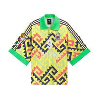 Adidas Originals X Willy Chavarria 9 Dryžuoti megzti trumpomis rankovėmis futbolo vartininko marškinėliai Unisex Viršutiniai drabužiai KU7799 L yellow