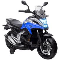 Elektrinis motociklas vaikams Honda važiavimo motociklas vaikams nuo 3 iki 6 metų su muzika, priekiniais žibintais mėlynas 107 x 46 x 75 cm