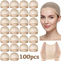 100Pcs Sheer HD Wig Caps for Lace Front Wigs - Non-Slip Bald Stocking Caps for Women, Breathable Wig Accessories for Daily Wear white