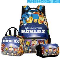 ROBLOX Backpack Set for Kids with Lunch Bag and Double-Layer Pencil Case, School Gifts for Boys and Girls