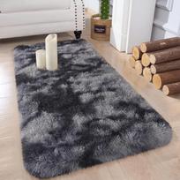 Modern Plush Long Carpet, Soft Bedroom Bedside Rug, Easy to Care for, Living Room Sofa Cushion, Home Decoration 40x120cm 16x47inch tamsiai pilka spalva