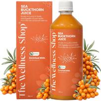 The Wellness Shop Šaltalankių sultys imunitetui stiprinti | Natūralus vitaminas C, Omega 3 6 7 9, Antioksidantai | Imunitetui, odos spindesiui ir virškinimo sveikatai papildas orange