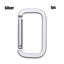 1/2/5pcs High quality Camping Hiking Accessories Bag Belt Buckles Handbags Clips Outdoor Carabiner Spring Oval Rings gray