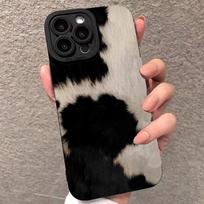 Cow Pattern Silicone Phone Case For Samsung A56 5G Cases Galaxy A55 A54 A53 A36 A26 A16 S26 Ultra S25 Plus S24 FE S23 S22 Cover Galaxy A13 4G beige