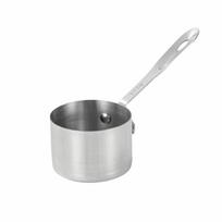 Portable Mini Sauce Pan 60/80/125/250ML Reusable Condiment Containers Non Stick Long Handle Salad Sauce Dish Sauce Preparation gray