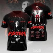 Lady Gaga 3D Tshirt Tour 2026 The Mayhem Evil Shirt New Hot UB158 XXXL gray