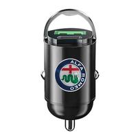 For Alfa Romeo 159 147 156 166 Giulietta Giulia Mito Stelvio Brera Spider Mini Car Charger 12-24V Lighter Fast Charging Car USB Type C Charger