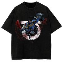 Warhammer 40K Space Marine Ultramarines Chainsword Sci Fi Graphic T-Shirt L black